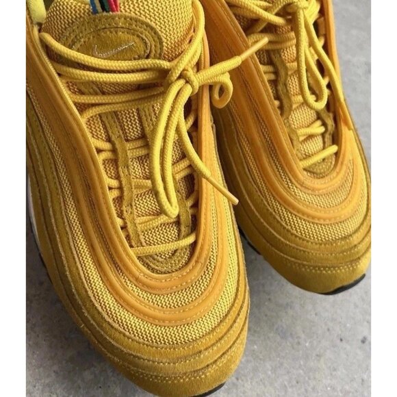 Vintage Nike Air Max 97 QS Olympic Rings Yellow Men’s Size 10 Shoes Sneakers - Picture 7 of 16